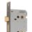 Smith & Locke  Antique Brass Bathroom Mortice Latch 76mm Case - 57mm Backset
