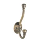 Decohooks Two Prong Ball End Hook Antique Brass 130mm
