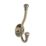 Decohooks Two Prong Ball End Hook Antique Brass 130mm