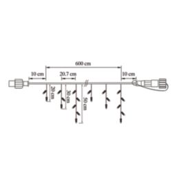 ExtendLite 100 LED Indoor & Outdoor Very Warm White Connectable Icicle Christmas Light Extension Kit