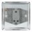 LAP  20A 16AX 1-Gang 2-Way Light Switch  Polished Chrome with White Inserts