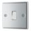 LAP  20A 16AX 1-Gang 2-Way Light Switch  Polished Chrome with White Inserts