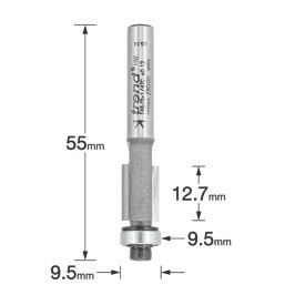 Trend T46/0X1/4TC 1/4" Straight Router Cutter 9.5mm x 12.7mm