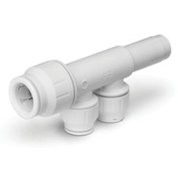 JG Speedfit PEM582215BWP Plastic Push-Fit Reducing 2 Port Plumbing Manifold 22mm x 15mm