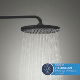 Grohe Precision 250 Round HP Rear-Fed Concealed Matt Black Thermostatic Shower System