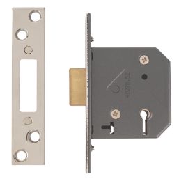 Yale  5 Lever Polished Chrome Mortice Deadlock 64mm Case - 45mm Backset