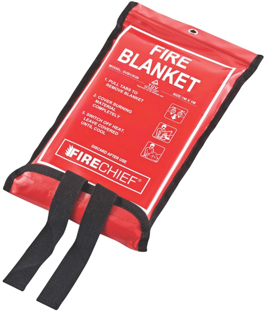 Firechief Fire Blanket with Soft Case 1m x 1m Screwfix