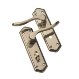 Designer Levers Bewdley Fire Rated WC Lever Bathroom Door Handle Pair Antique Brass