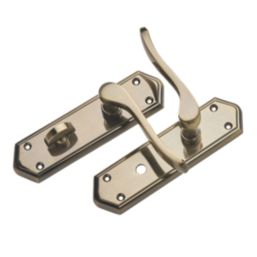 Designer Levers Bewdley Fire Rated WC Lever Bathroom Door Handle Pair Antique Brass