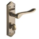 Designer Levers Bewdley Fire Rated WC Lever Bathroom Door Handle Pair Antique Brass