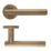 Eclipse Precision T-Bar Fire Rated Lever on Rose Door Handle Pair Antique Brass