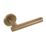 Eclipse Precision T-Bar Fire Rated Lever on Rose Door Handle Pair Antique Brass