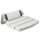 ETAL Wall Mounted Fold Down Shower Seat White/Chrome