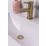 Top-Fix Slotted Push Button Basin Waste Brushed Brass 60mm