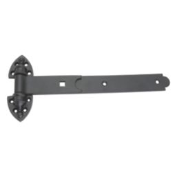 Smith & Locke Black Powder-Coated Straight Heavy Reversible Gate Hinges 148mm x 337mm x 51mm 2 Pack
