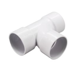 FloPlast Solvent Weld Equal Tees White 32mm 3 Pack