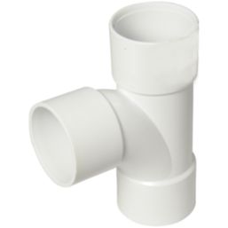 FloPlast Solvent Weld Equal Tees White 32mm 3 Pack