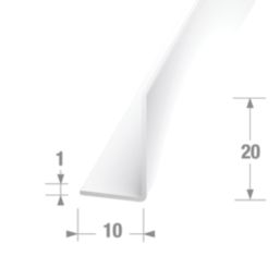 Essentials White Corner Profile 1m x 20mm x 10mm