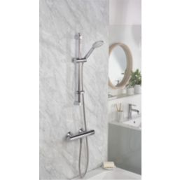 Bristan Vanta Rear-Fed Exposed Chrome Thermostatic Bar Mixer Shower & Kit