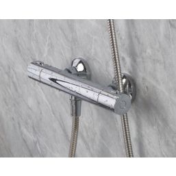 Bristan Vanta Rear-Fed Exposed Chrome Thermostatic Bar Mixer Shower & Kit