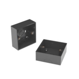 D-Line SSB35B/2 1-Gang Surface Pattress Black Box 35mm 2 Pack