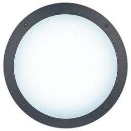 LAP Seran Outdoor Round LED Bulkhead Matt Black 12W 1000lm