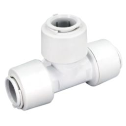 FloPlast FloFit+ Plastic Push-Fit Equal Tees 15mm 5 Pack