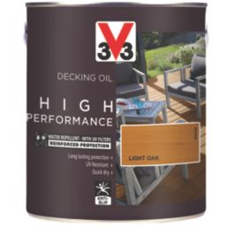 V33 High Performance 2.5Ltr Light Oak Anti Slip Decking Oil