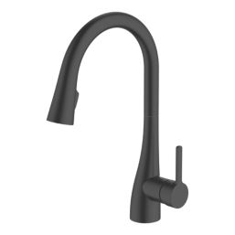 Swirl Oxford  Pull-Out Spray Mixer Kitchen Tap Black