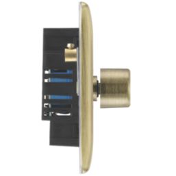 British General Nexus Metal 1-Gang 2-Way LED Dimmer Switch  Antique Brass