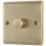 British General Nexus Metal 1-Gang 2-Way LED Dimmer Switch  Antique Brass