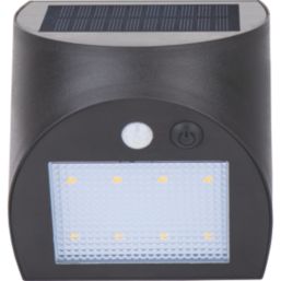 Luceco Prysm
 Outdoor LED Solar-Powered Wall Light, USB Rechargeable With PIR Sensor Black 300lm