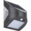 Luceco Prysm
 Outdoor LED Solar-Powered Wall Light, USB Rechargeable With PIR Sensor Black 300lm