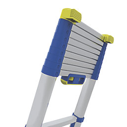 Werner  Anodised Aluminium & Plastic Soft-Close Telescopic Ladder 2.9m