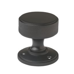 Designer Levers Kensington Knurled Door Knob 60mm Pair Matt Black