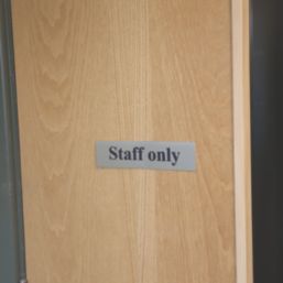 Essentials Staff Only Sign 50mm x 200mm