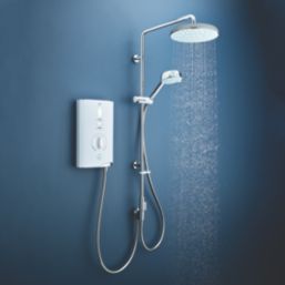 Mira Sport Max Dual with Airboost White/Chrome 9kW  Electric Shower