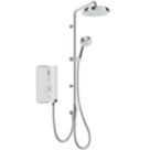 Mira Sport Max Dual with Airboost White/Chrome 9kW  Electric Shower
