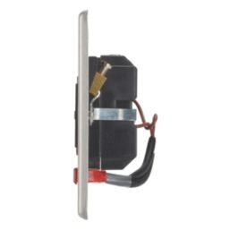 Contactum iConic 13A Unswitched Fused Spur with Neon Brushed Steel with Black Inserts