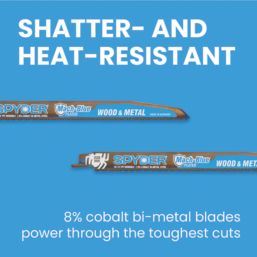 Spyder Mach-Blue  Multi-Material Reciprocating Saw Blades 300mm 2 Pack