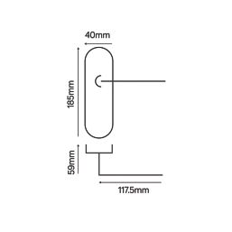 Smith & Locke Murlough Fire Rated Latch Lever Door Handles Pair Matt Black