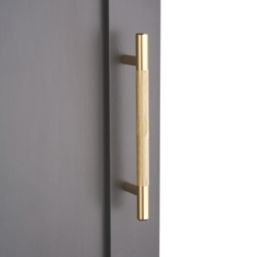 Elite Knobs & Handles Kensington Knurled T Bar Handle Brushed Brass 180mm