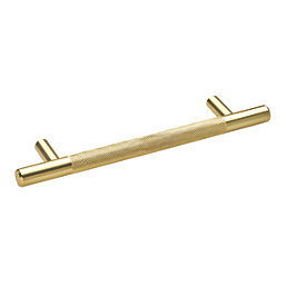 Elite Knobs & Handles Kensington Knurled T Bar Handle Brushed Brass 180mm
