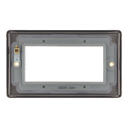 LAP  4-Module Modular Faceplate Antique Brass