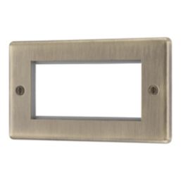 LAP  4-Module Modular Faceplate Antique Brass