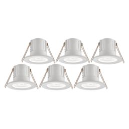 Saxby CosmosEco V3 Fixed  Fire Rated LED Recessed Downlights White 6W 500lm 6 Pack