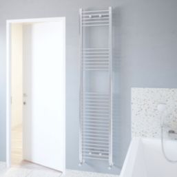 Flomasta 1800mm x 400mm 1858BTU Chrome Flat  Towel Radiator