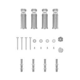 Flomasta 1800mm x 400mm 1858BTU Chrome Flat  Towel Radiator