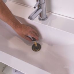 Top-Fix Slotted Push Button Basin Waste Chrome 60mm