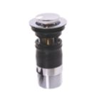 Top-Fix Slotted Push Button Basin Waste Chrome 60mm